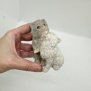 Vintage Sandicast Cleaning Cats Mom Kitten Mother's Day Persian